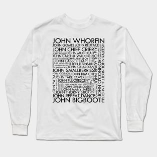 The Many Johns of Buckeroo Banzai Long Sleeve T-Shirt